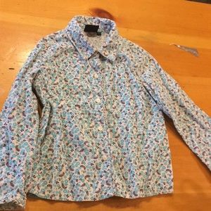 Cute mini Biden corduroy shirt with flowers